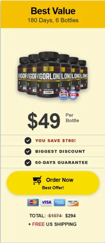 VigorLong 6 Bottle Price